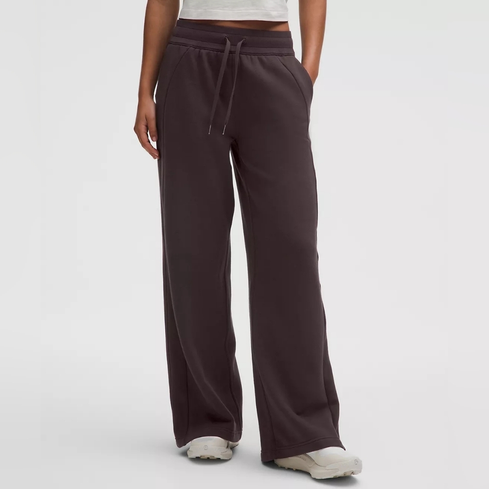 Scuba Mid-Rise Wide-Leg Pant Regular Sequoia In Size Medium New With Tags